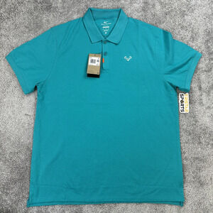 Nike Rafa Nadal Polo Shirt Mens Size XXL 2XL Slim Fit Dusty Cactus DD8532-345